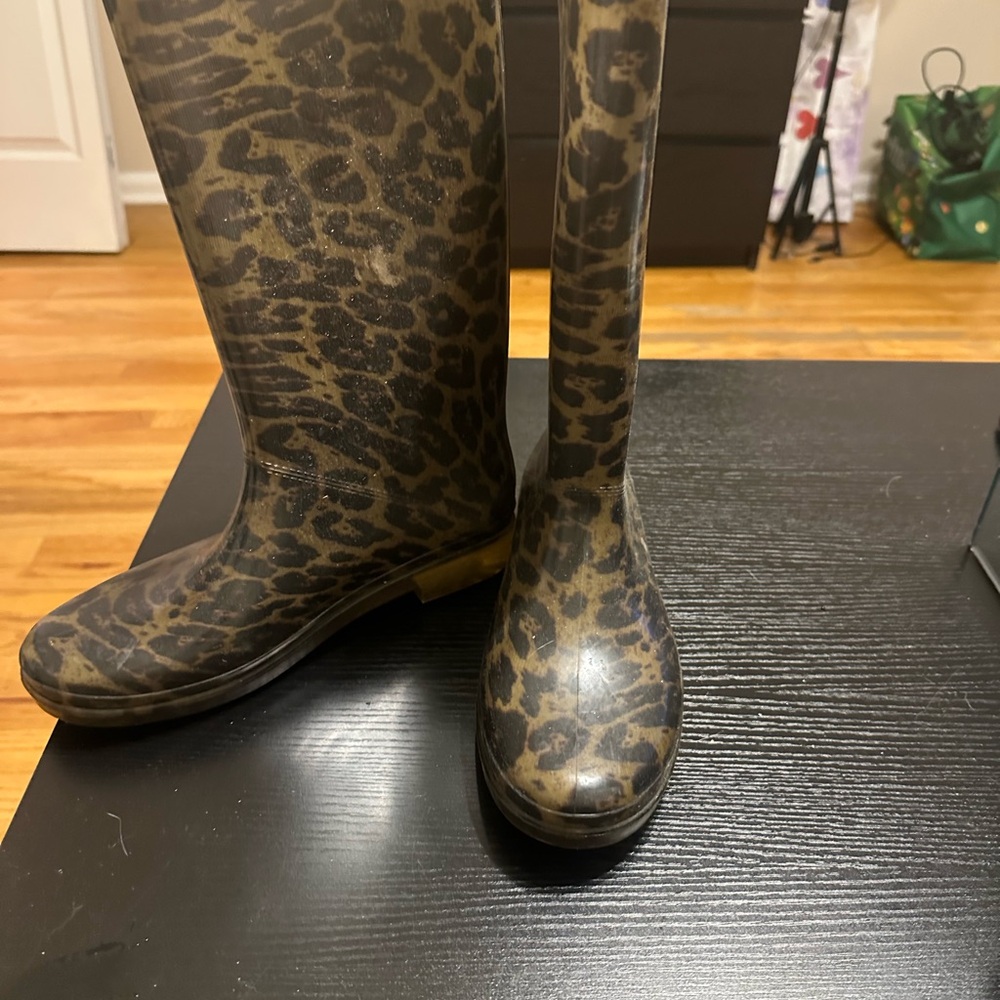 Leopard Print Rain Boots Sam Edelman